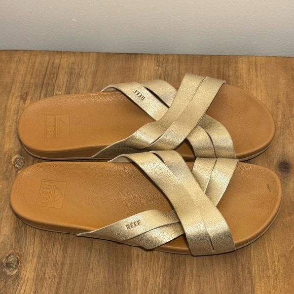 Reef Women's Gold Slide Sandals - Picture 2 of 5